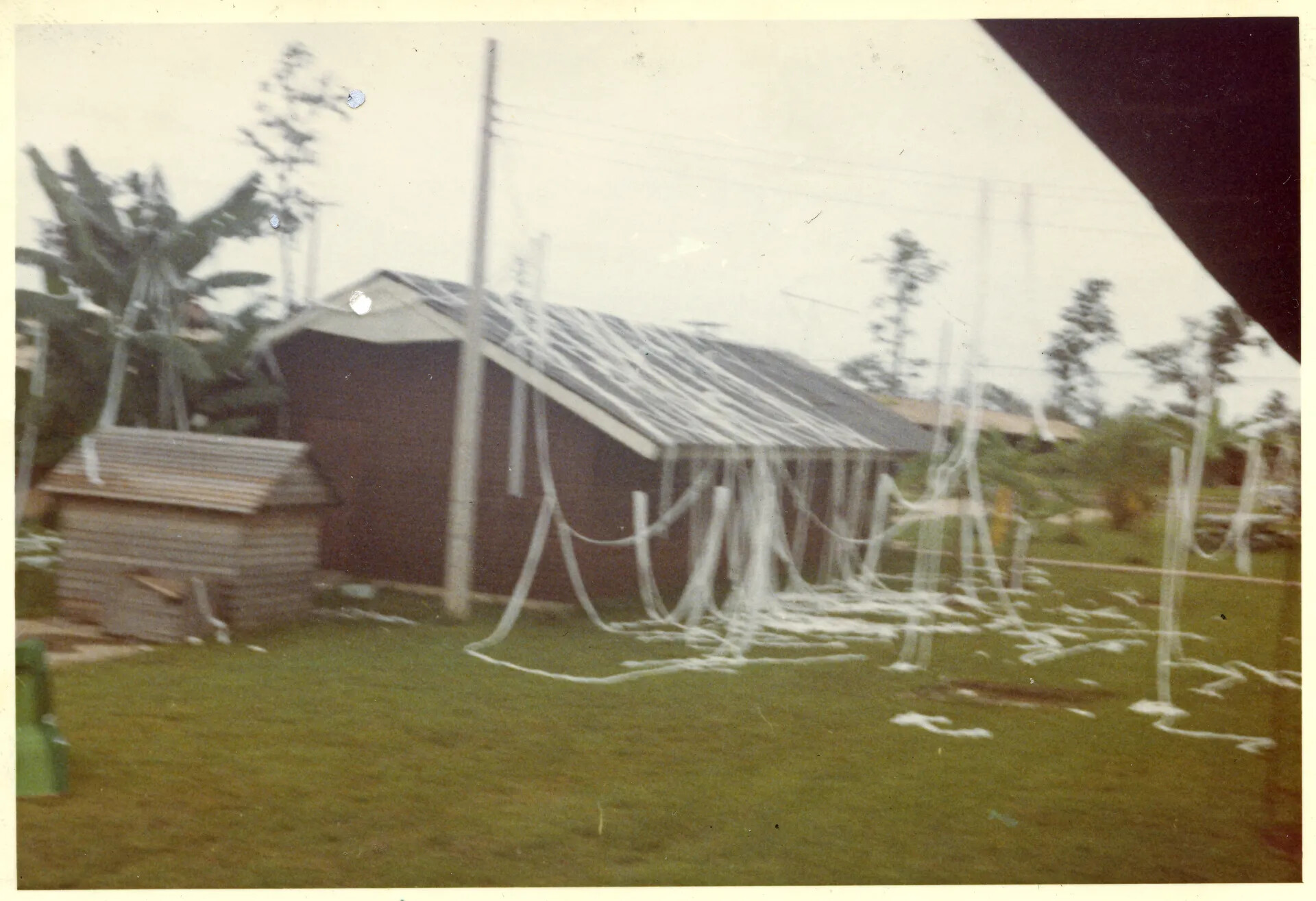 Barracks Building Decorated with Toilet Paper, Nakhon Phanom RTAFB
