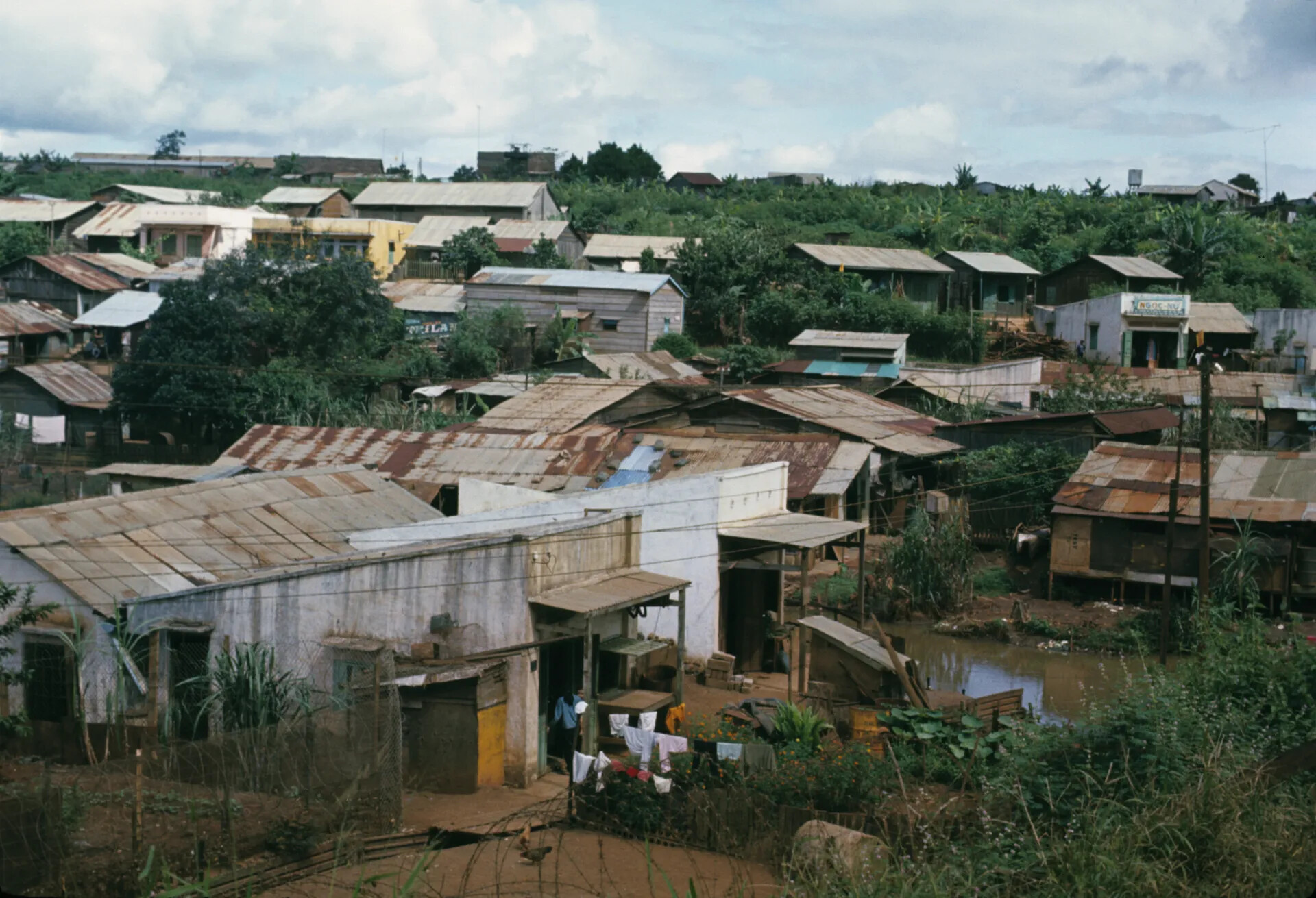 Elevated View of Vietnamese Village/Town, Don Engebretsen Slide Collection, December 1969