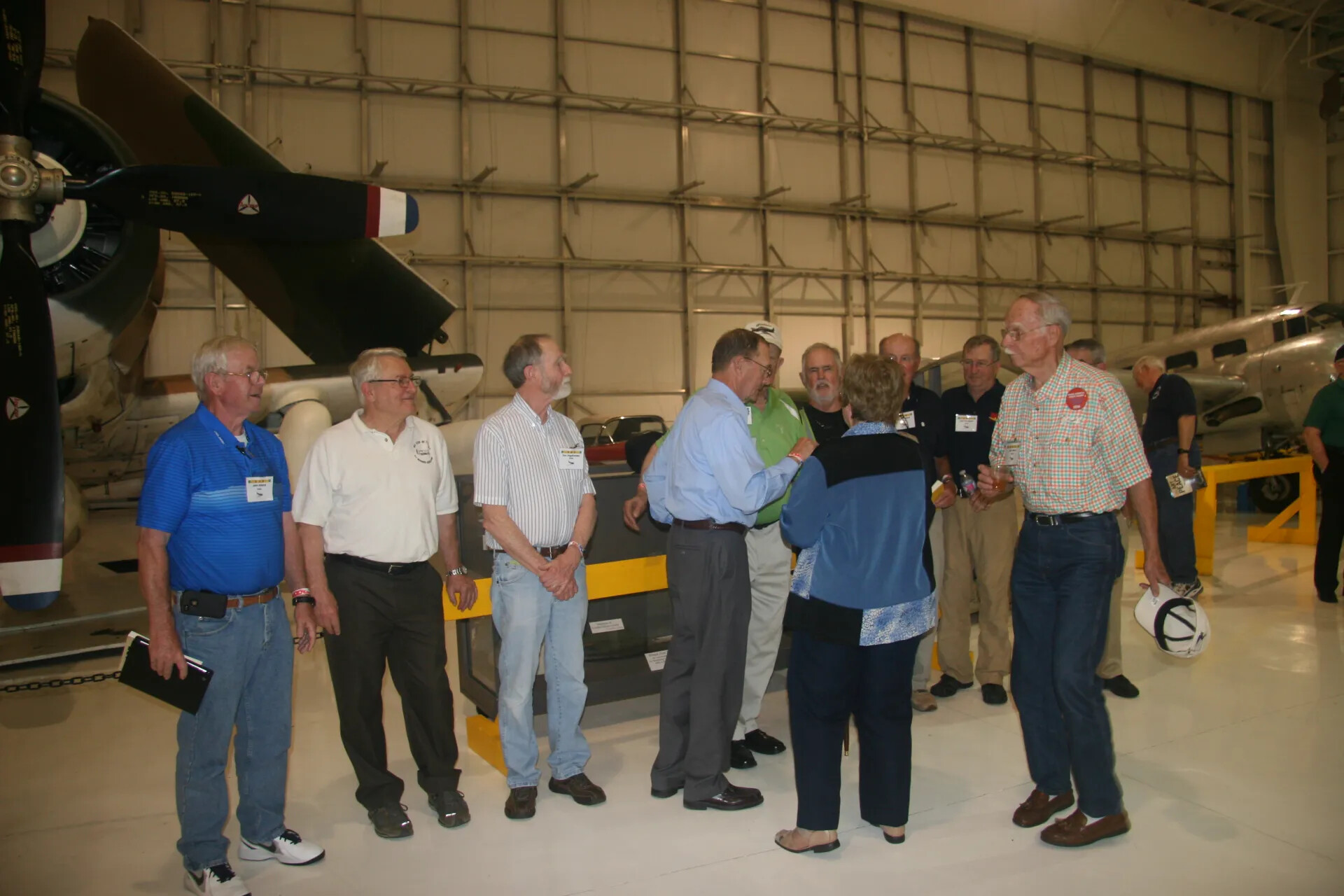 Operation Tailwind Reunion Attendees in a Museum Display Hangar, 30 April 2016