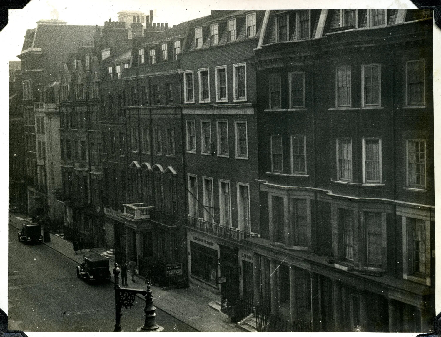 London Terraced Street Scene, WWII-Era Signal Corps Photograph