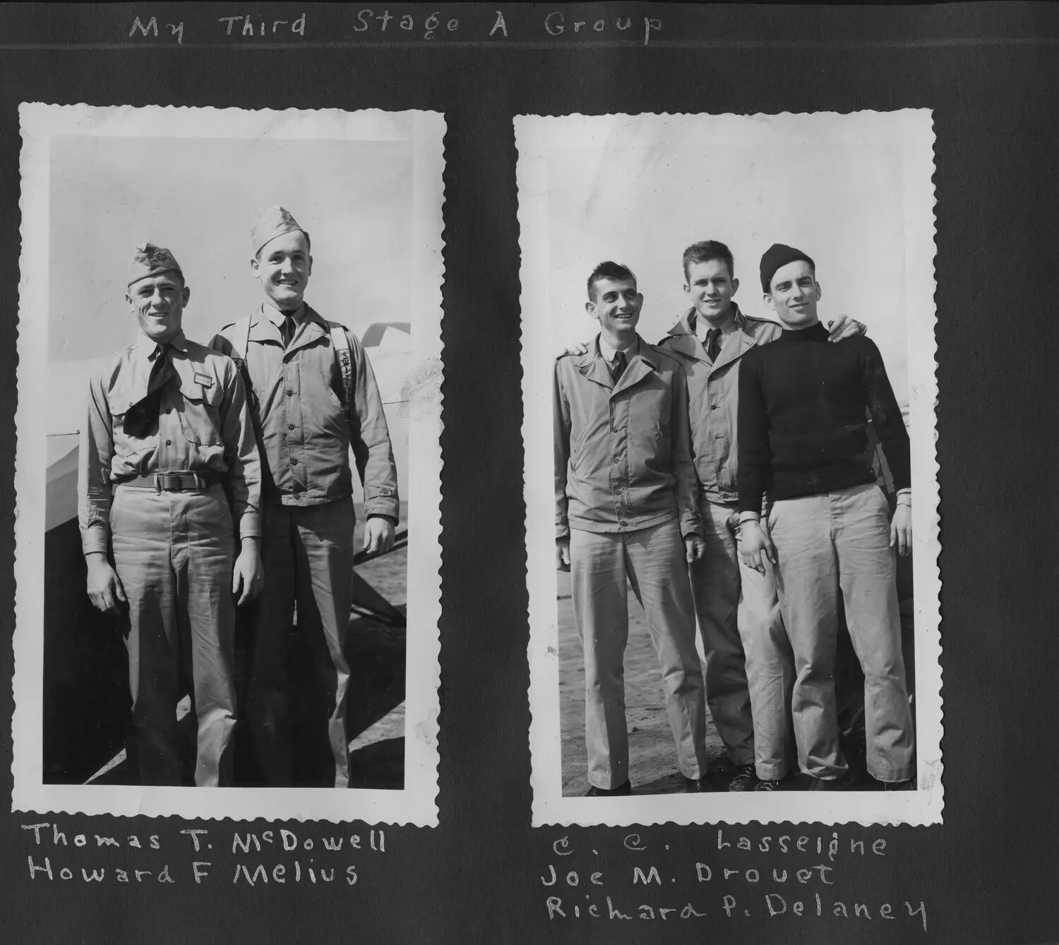 Naval Aviation Cadets of 'Third Stage A Group' - V-5 Program Album Page