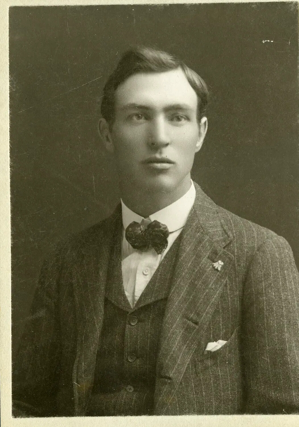 Studio Portrait of a Young Man in Civilian Dress, c. late 1890s-1900s