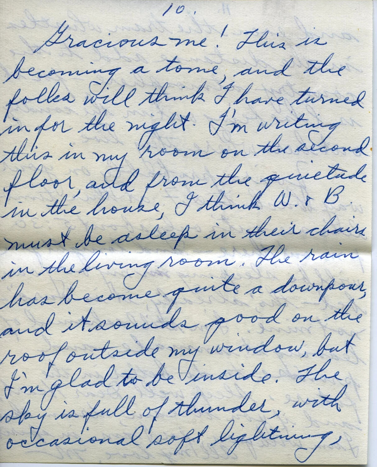 Handwritten Letter, Page 10 - Willis W. Wagener Correspondence, WWI Era
