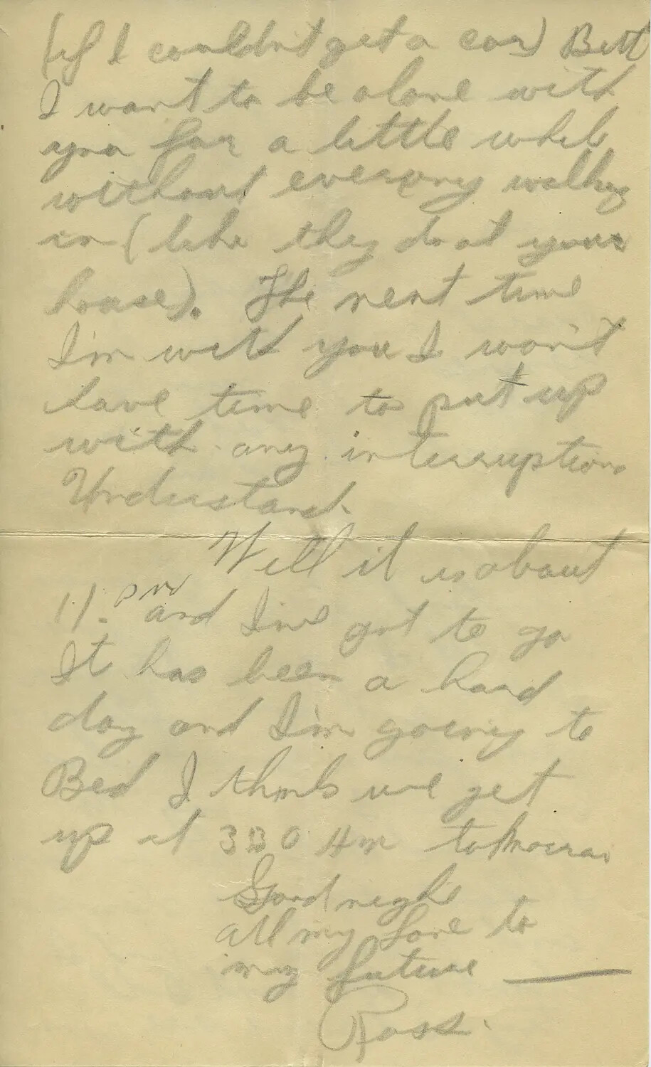 Handwritten Love Letter from 'Ross,' WWII Moon/Sammiet Collection
