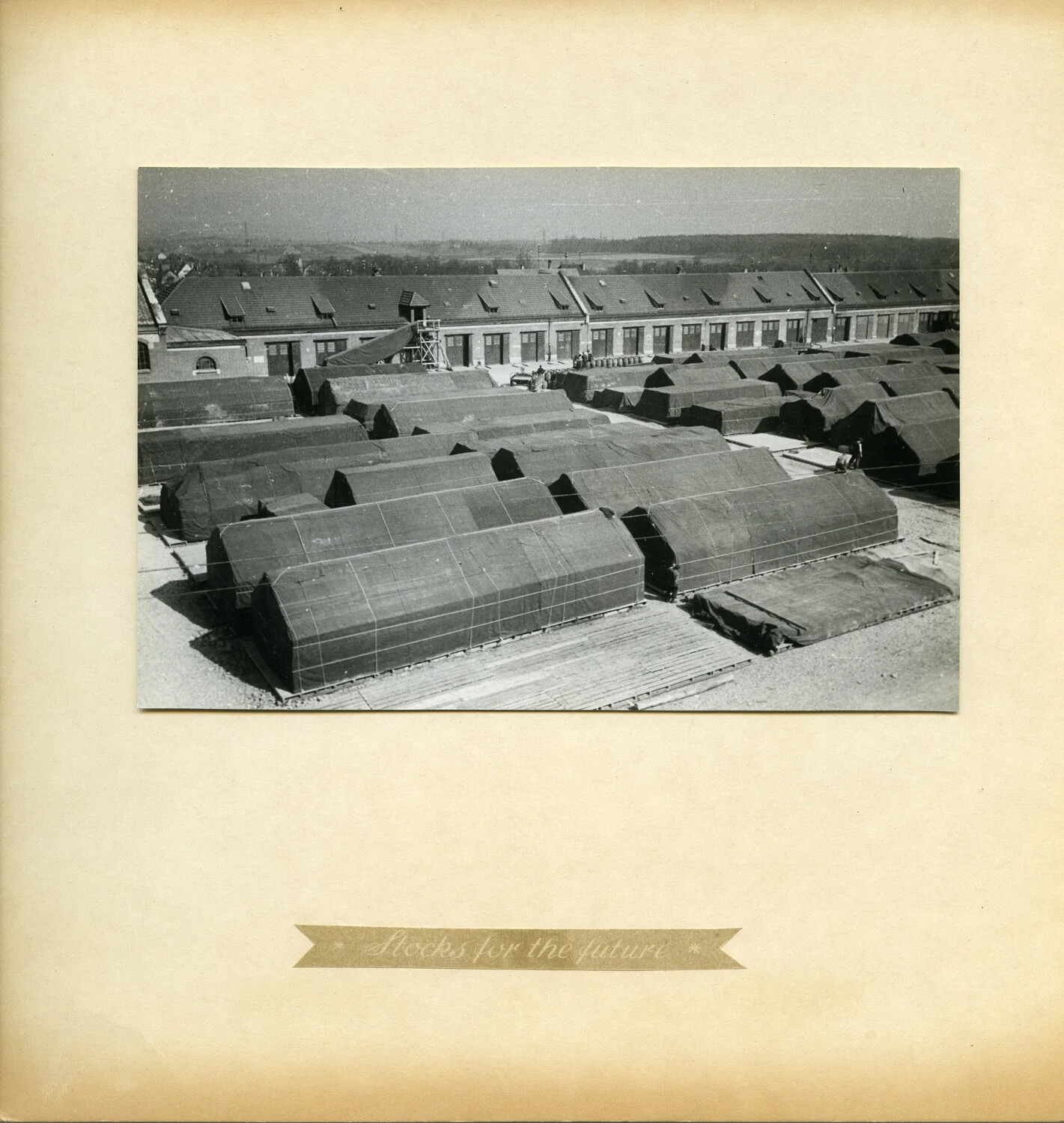 U.S. Army Supply Depot in Germany: Canvas Storage Tents, 'Stocks for the Future'