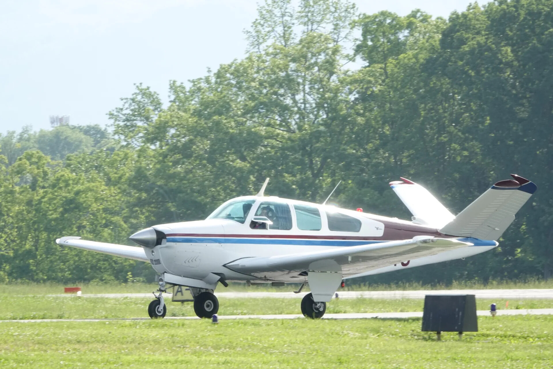 Beechcraft Bonanza Taxiing at General Aviation Fly-In Event
