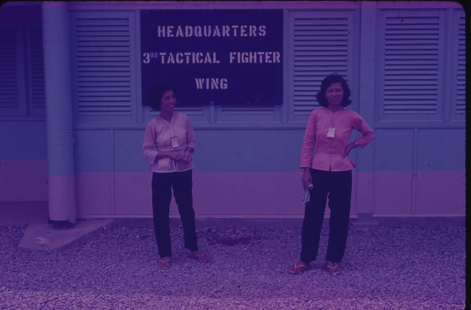 Local Vietnamese Staff at 3rd Tactical Fighter Wing Headquarters, Vietnam, 1965