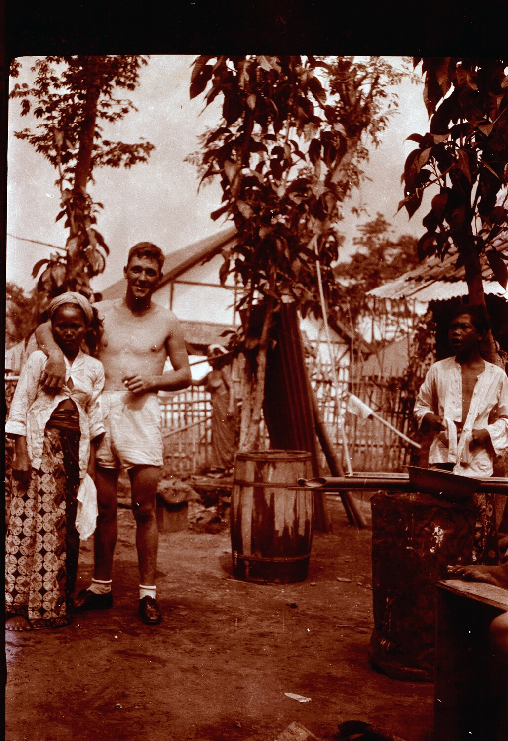 American Serviceman with Local Residents, Pre-WWII China/Asiatic Station