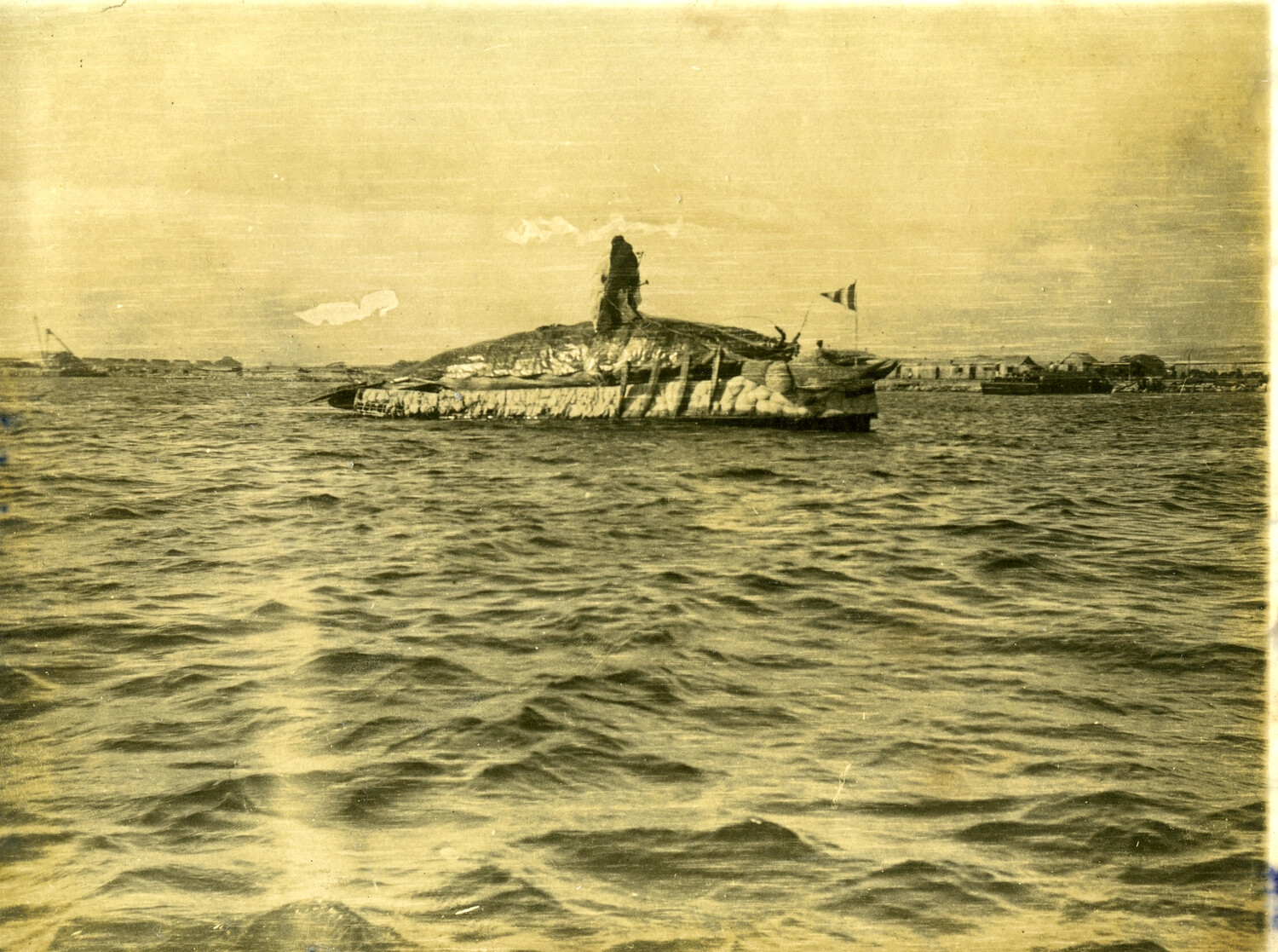 Wrecked Vessel Hulk in Philippine Harbor, Early 1900s (Stone Album)