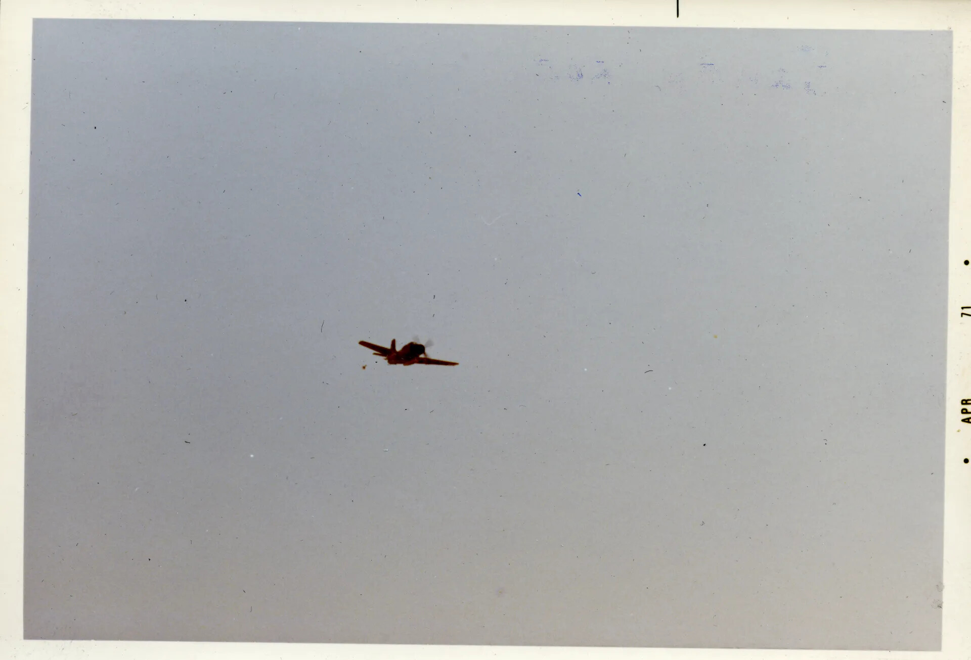 A-1 Skyraider Silhouette in Flight, April 1971