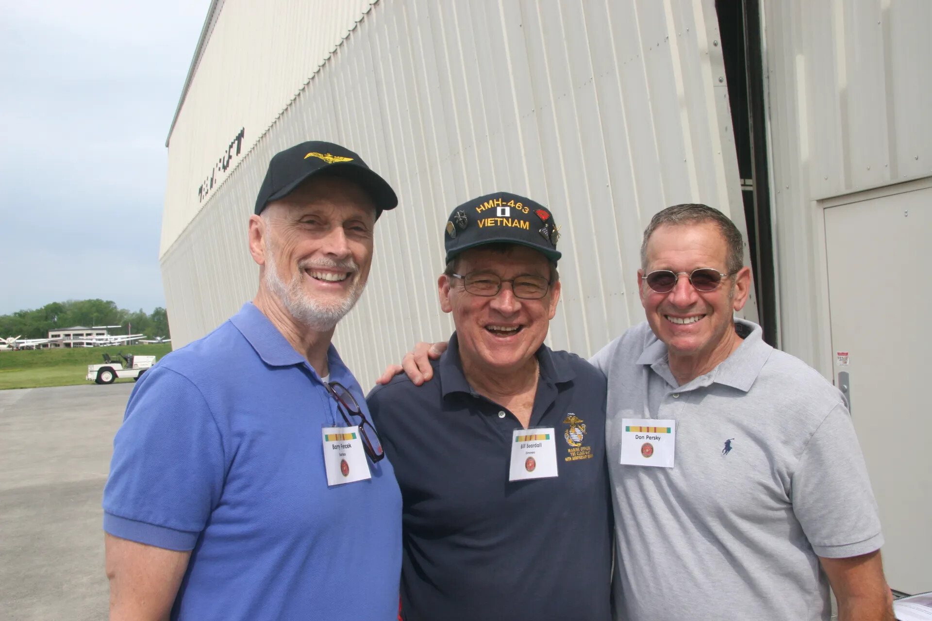 Veterans Barry Fincek, Bill Beardall, and Don Persky at Operation Tailwind Reunion, April 30, 2016