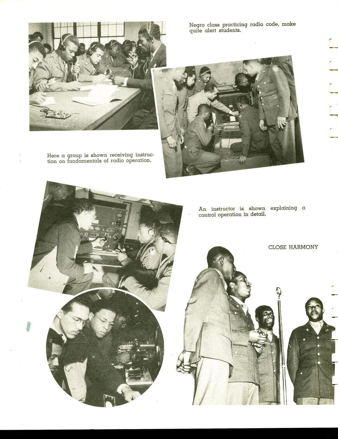 African American Radio Trainees and Vocal Quartet 'Close Harmony,' Scott Field (Segregated Training Unit, WWII)