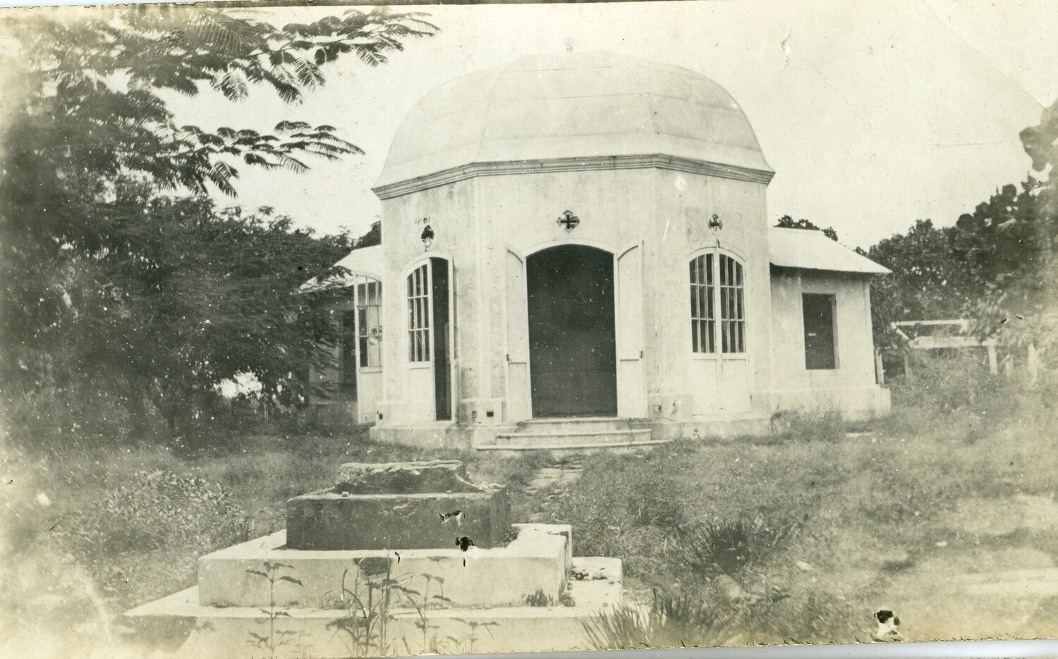 Domed Chapel or Mausoleum in a Tropical Setting, Philippines, Early 1900s (Carl Stone Collection)