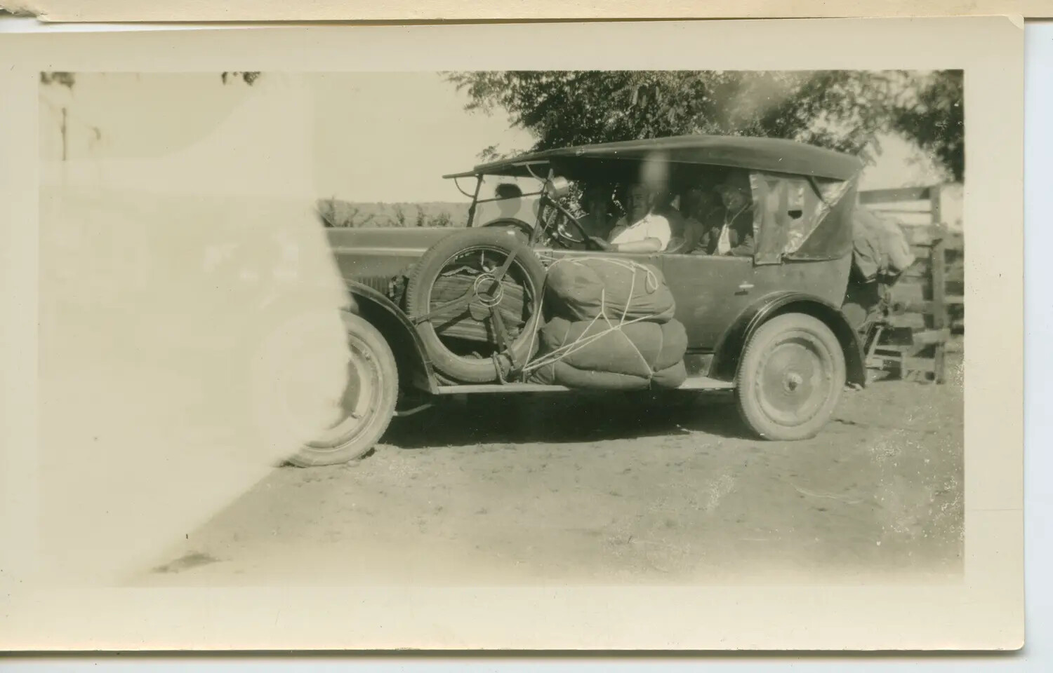 Loaded Touring Automobile with Passengers, Family Snapshot (Margaroli Collection)