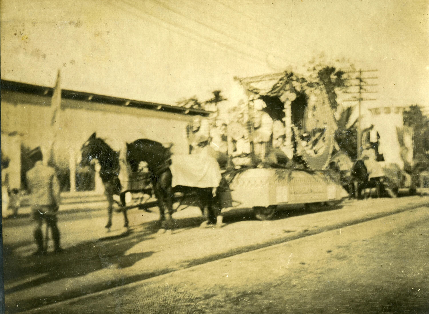 Decorated Horse-Drawn Parade Float, Philippines, Early 1900s
