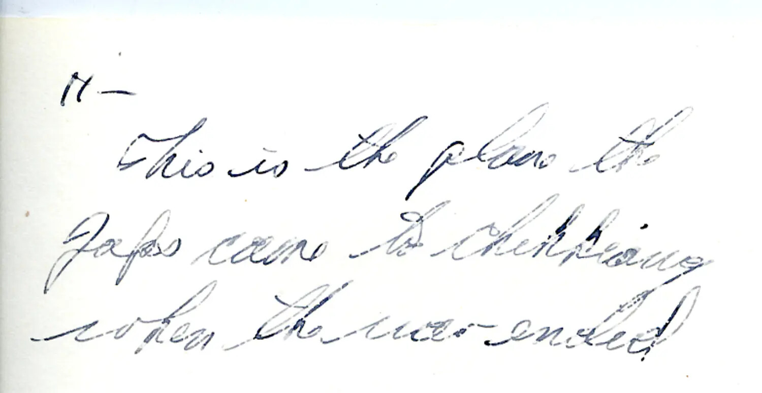 Handwritten Caption Referencing Chekiang, China Burma Theater Archive, WWII
