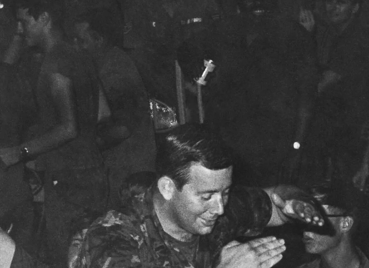 Servicemen at an Informal Gathering, Pleiku, Vietnam (John Weinig Collection)