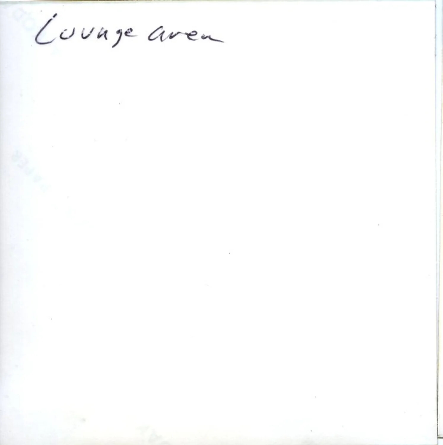 Handwritten Caption Card, 'Lounge Area', Vietnam Collection, 1971