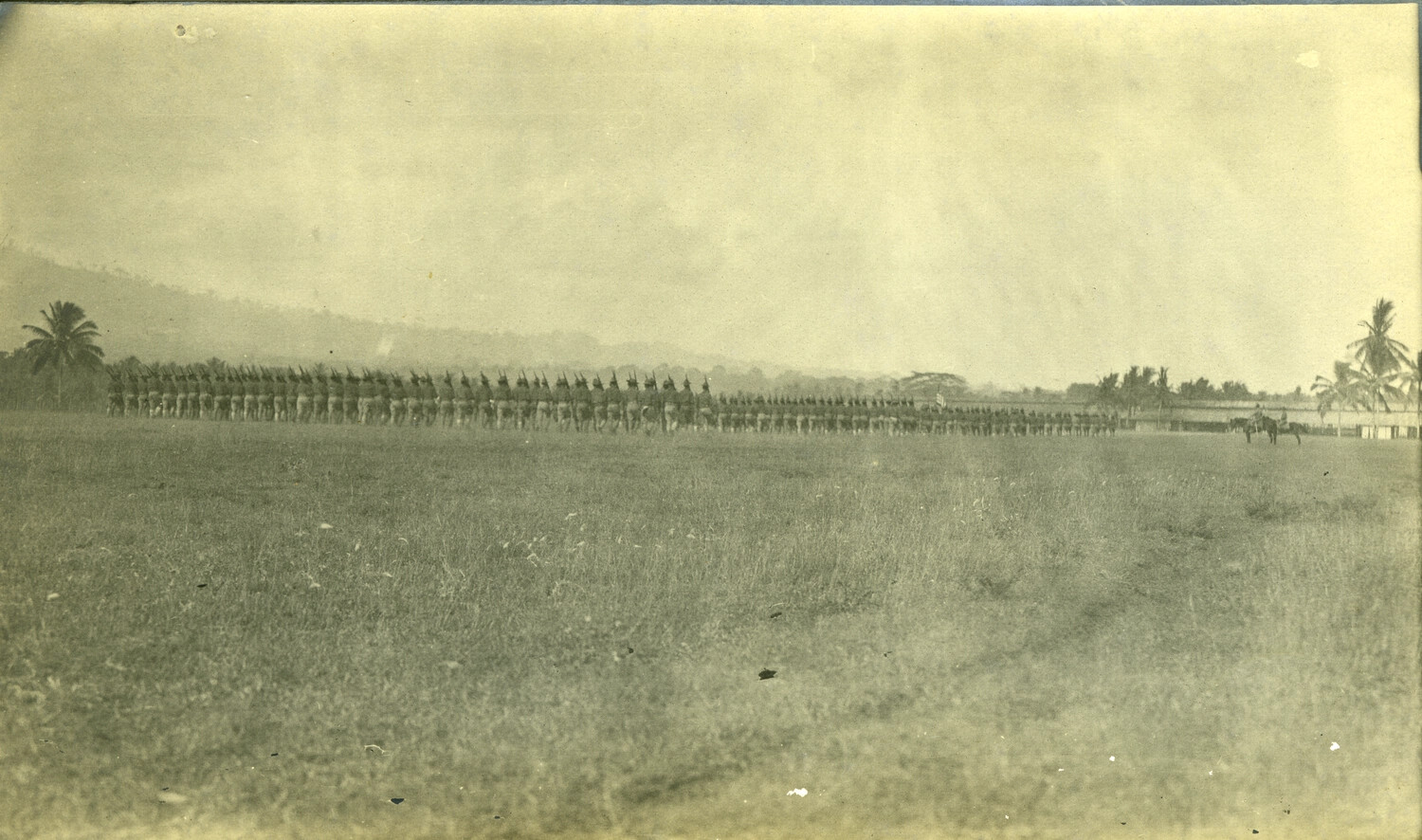 Military Formation on a Parade Ground, Philippine Scouts, Philippines, Early 1900s
