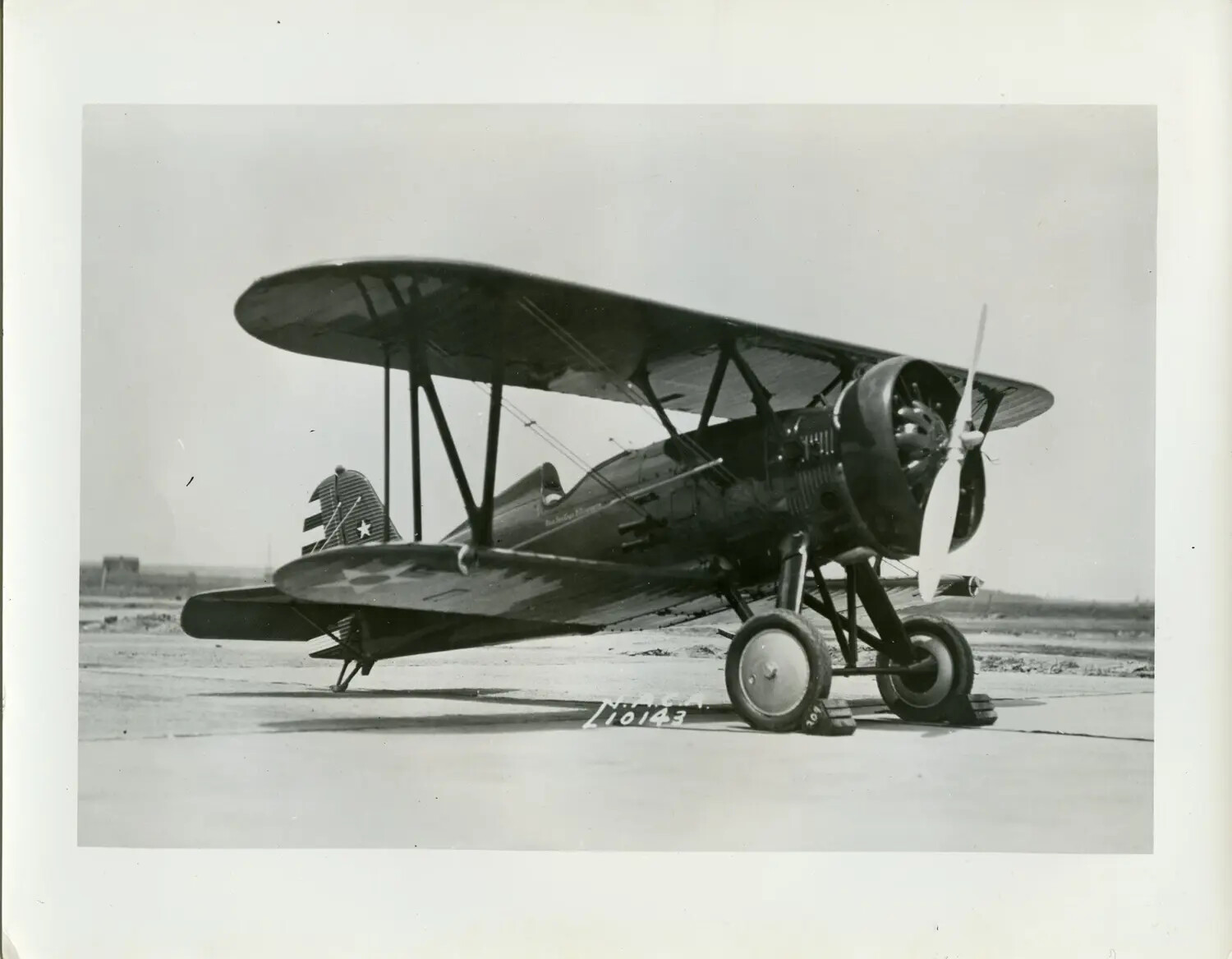 U.S. Army Air Corps Biplane Pursuit Aircraft on Ramp, 1930s