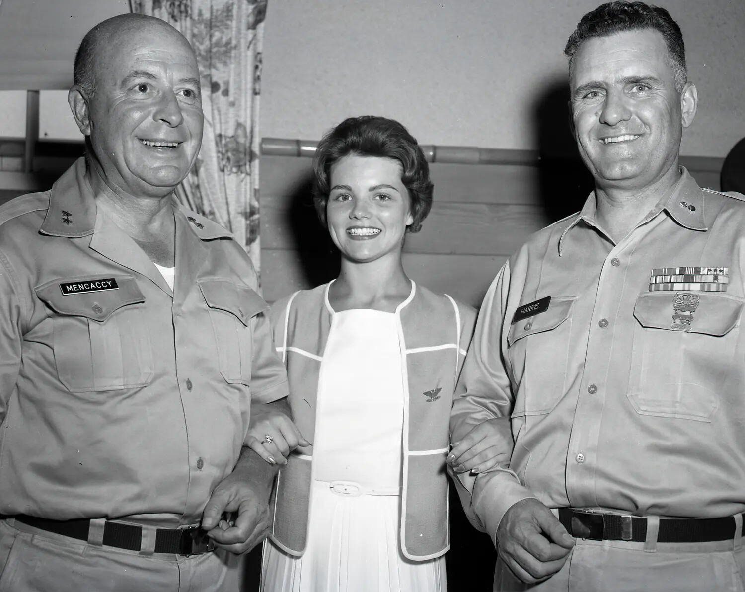 Group Portrait: Maj. Gen. Fernando C. Mencaccy, Honoree, and Lt. Col. Harris, c. early 1960s