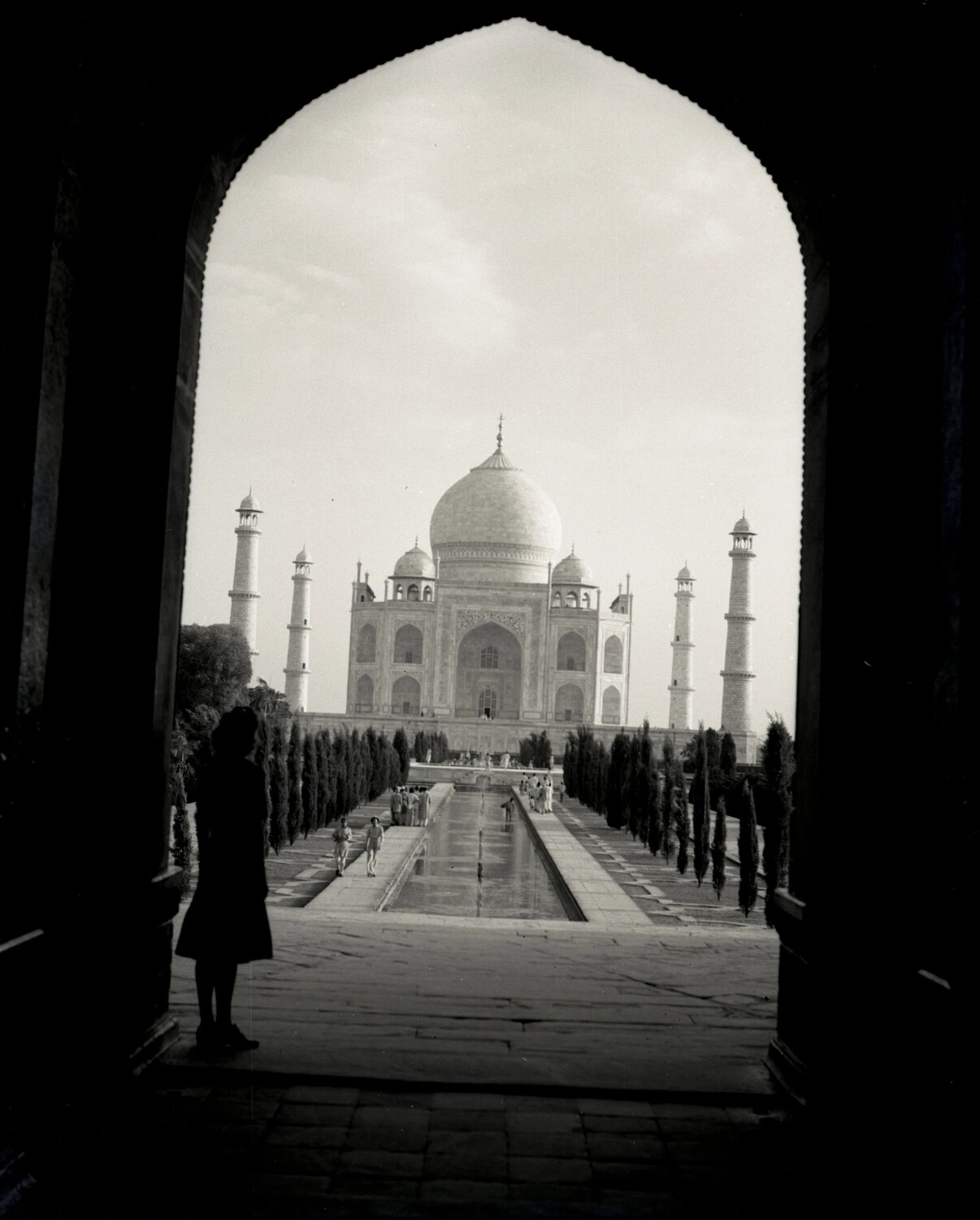 View of the Taj Mahal from a Gateway Archway, Agra, India