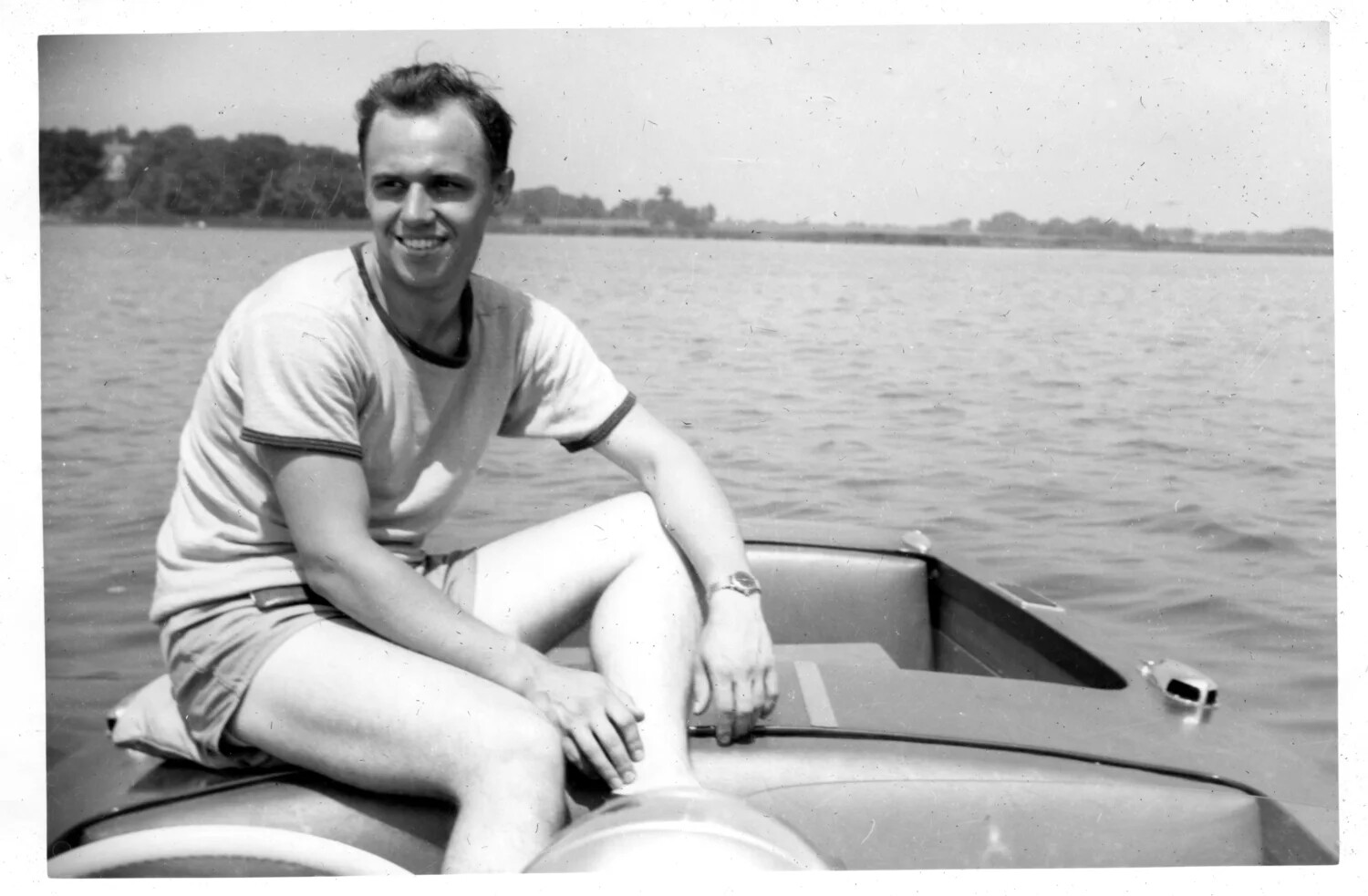 Lt. Bancroft Enjoying Leisure Time on the Water