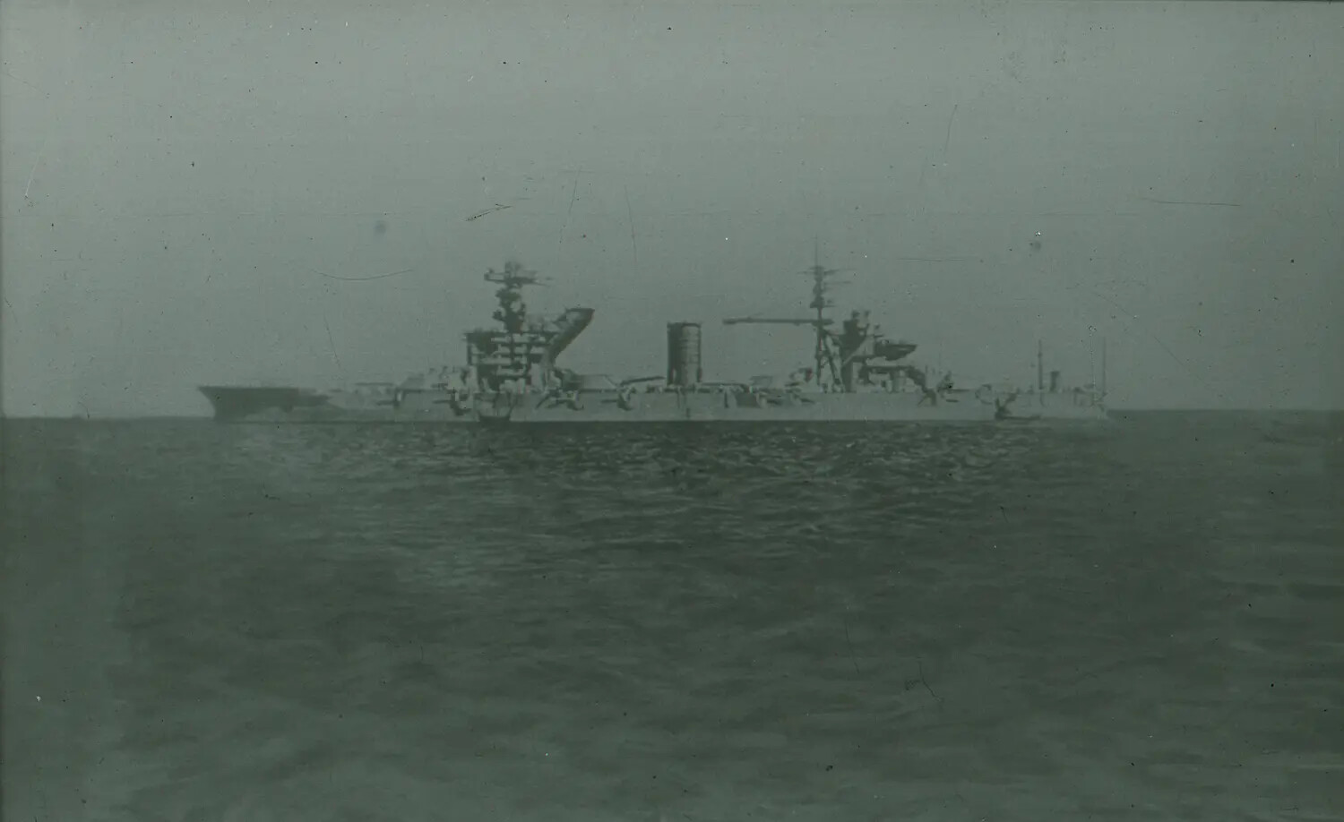 Allied Aircraft Carrier Underway at Sea, World War II Era
