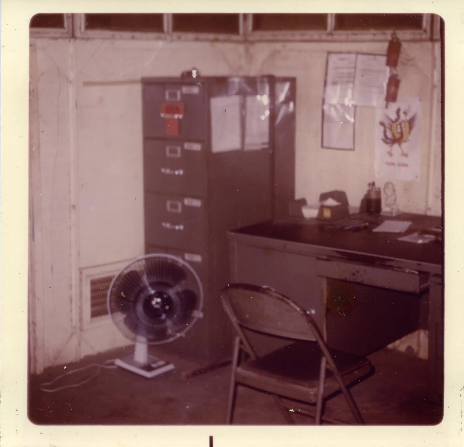 Unit Administrative Office (Orderly Room), U.S. Military Installation, Vietnam, 1971