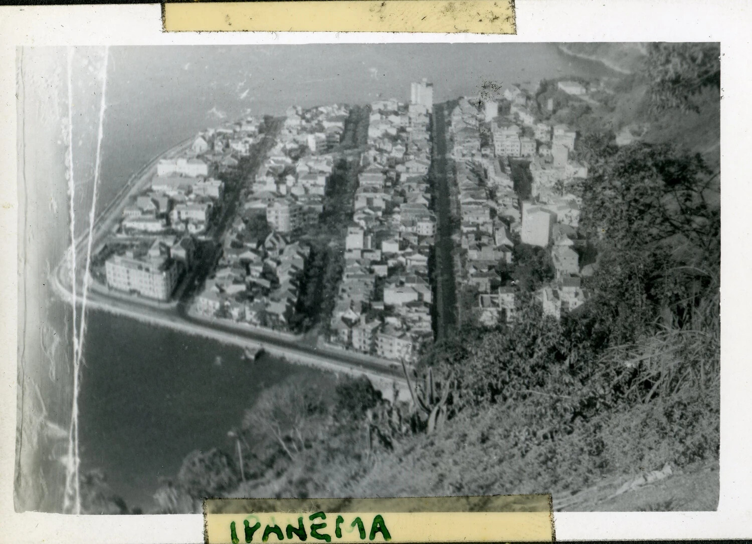 Aerial View of Ipanema, Rio de Janeiro, Brazil — Album Photograph from USS Franklin D. Roosevelt (CVB-42) Collection