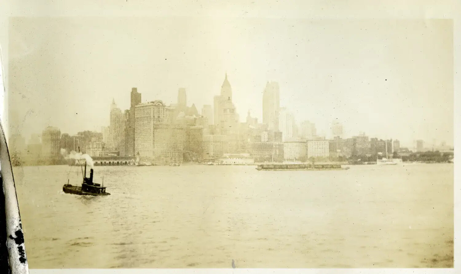 Lower Manhattan Skyline from New York Harbor, 1930s
