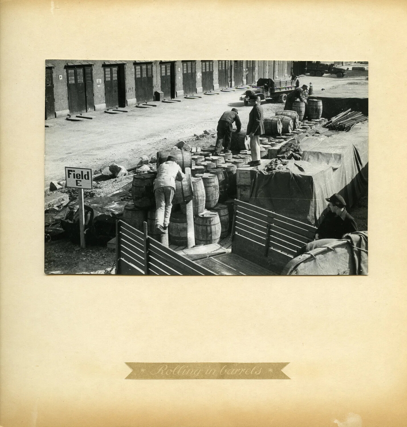 'Rolling in Barrels' -- U.S. Army Supply Depot, Germany