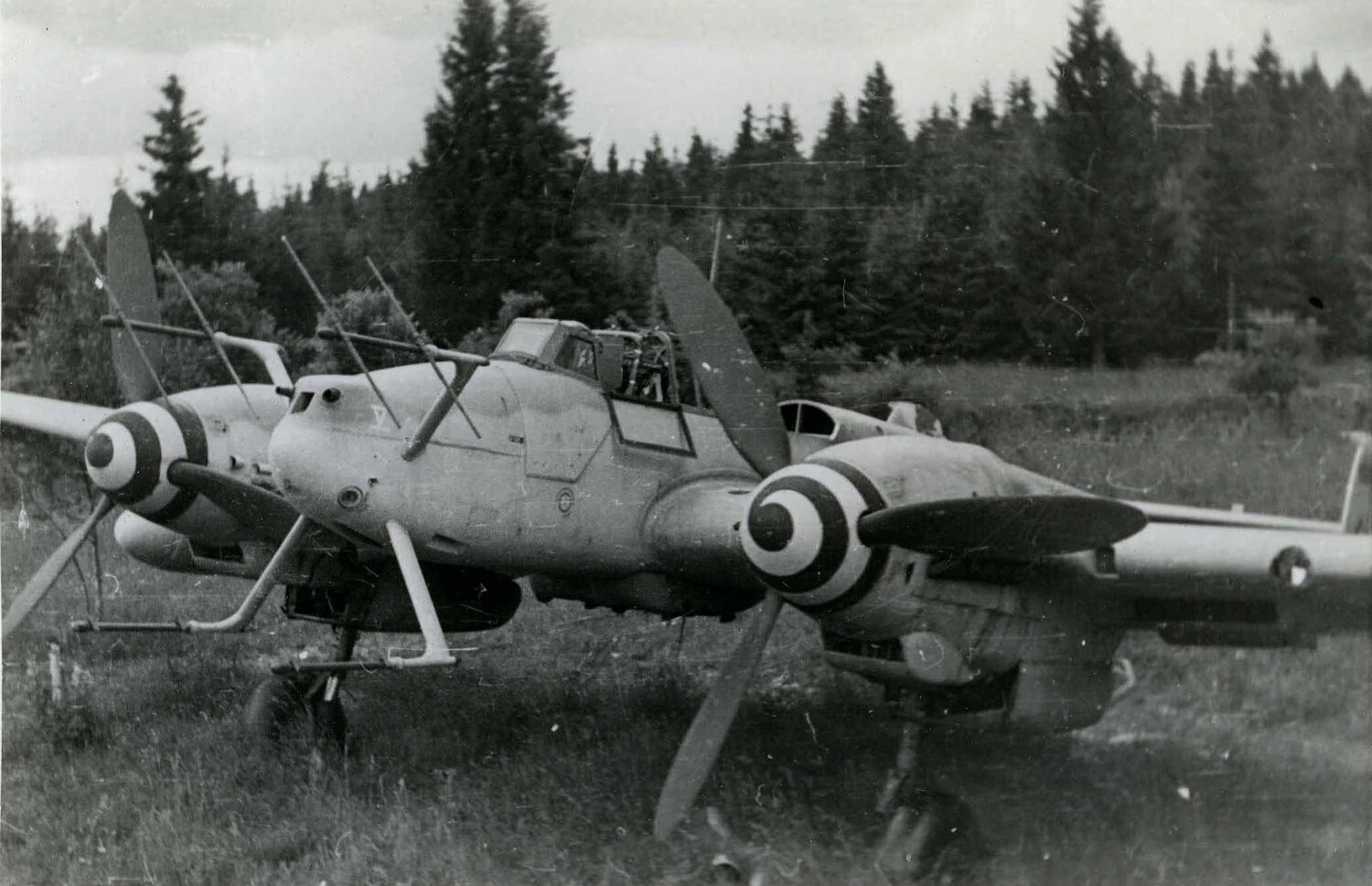 Captured German Messerschmitt Bf 110 Night Fighter with Lichtenstein Radar Array, 101st Airborne Collection
