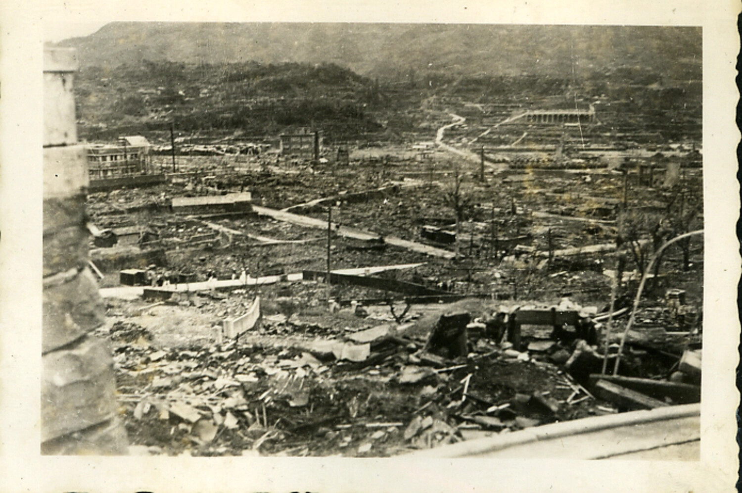 Panoramic View of the Devastated Hiroshima Cityscape, Japan, Post-Atomic Bomb, 1945