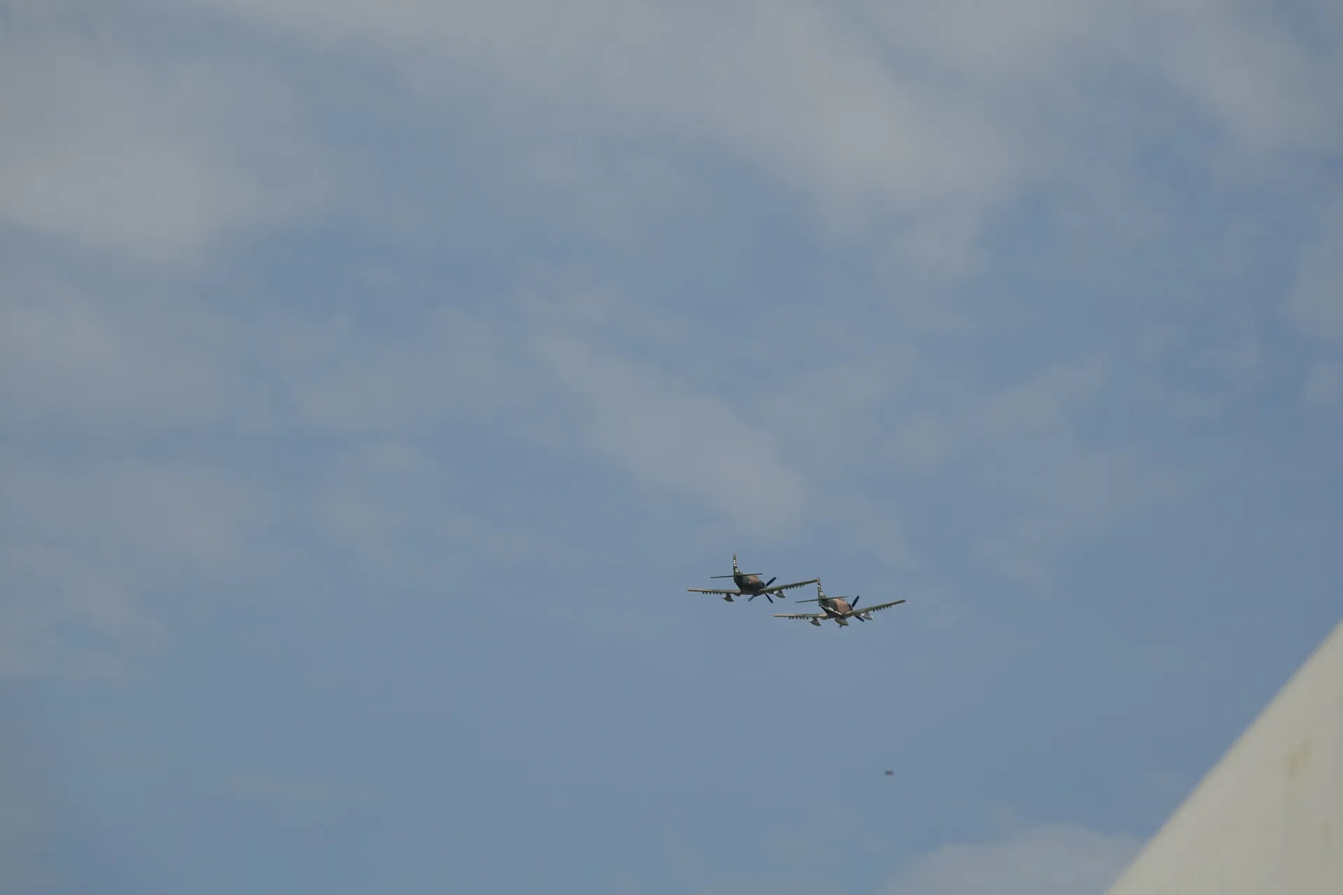 Two Camouflaged Skyraiders in Formation Flight, May 2019 Air Show