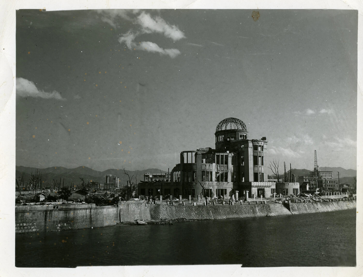 Hiroshima Prefectural Industrial Promotion Hall (Atomic Bomb Dome) Viewed Across the Motoyasu River, Post-Bombing