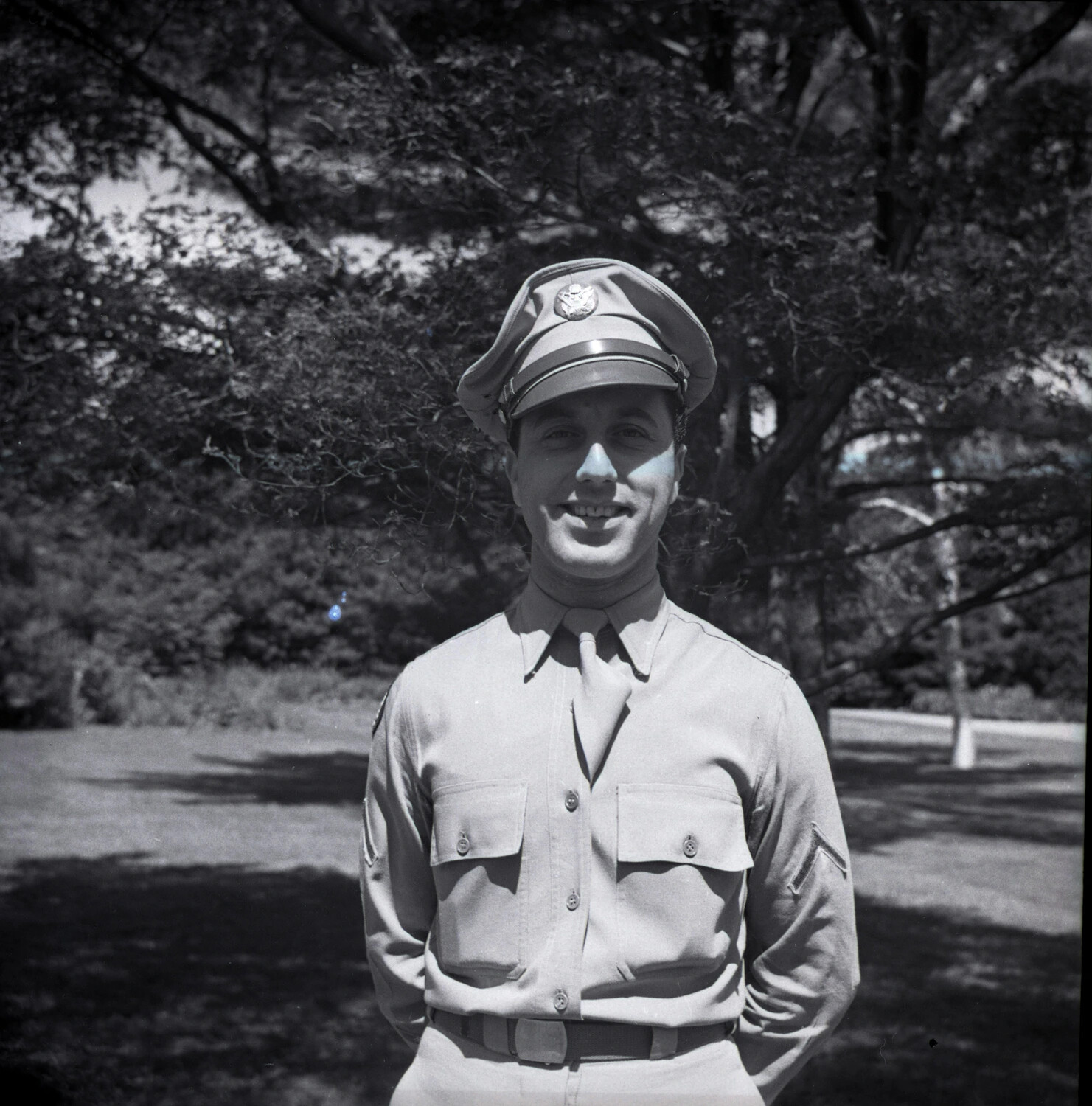 Portrait of U.S. Army Enlisted Man in Service Uniform, WWII Era
