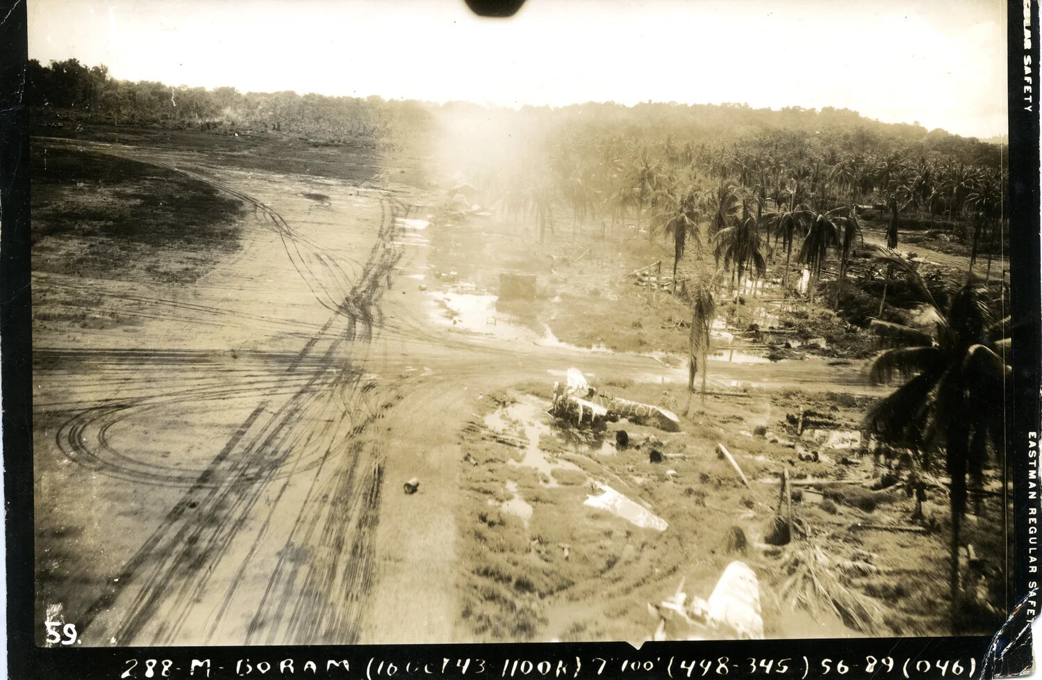 Aerial Strike Photograph of Boram Airfield, New Guinea, 16 October 1943