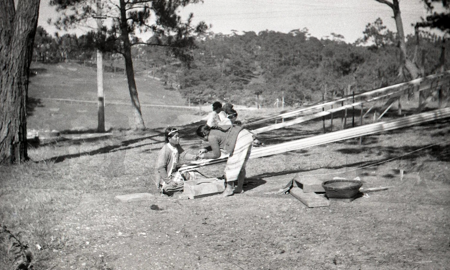 Traditional Ground Loom Weaving, Cordillera Highlands, Luzon, Philippines, WWII Era