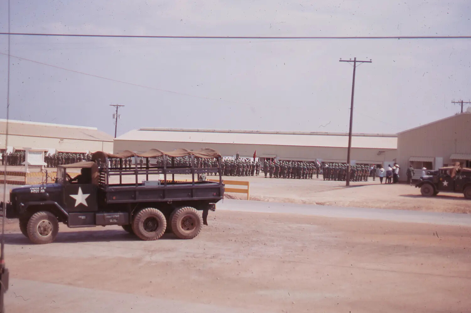 U.S. Marine Corps Formation at a Vietnam Airbase, 1968 Tet Offensive Period