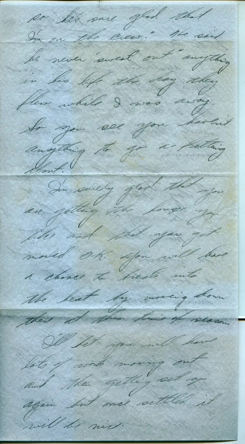 WWII Airman's Letter Home - "Sure Glad That I'm on the Crew"