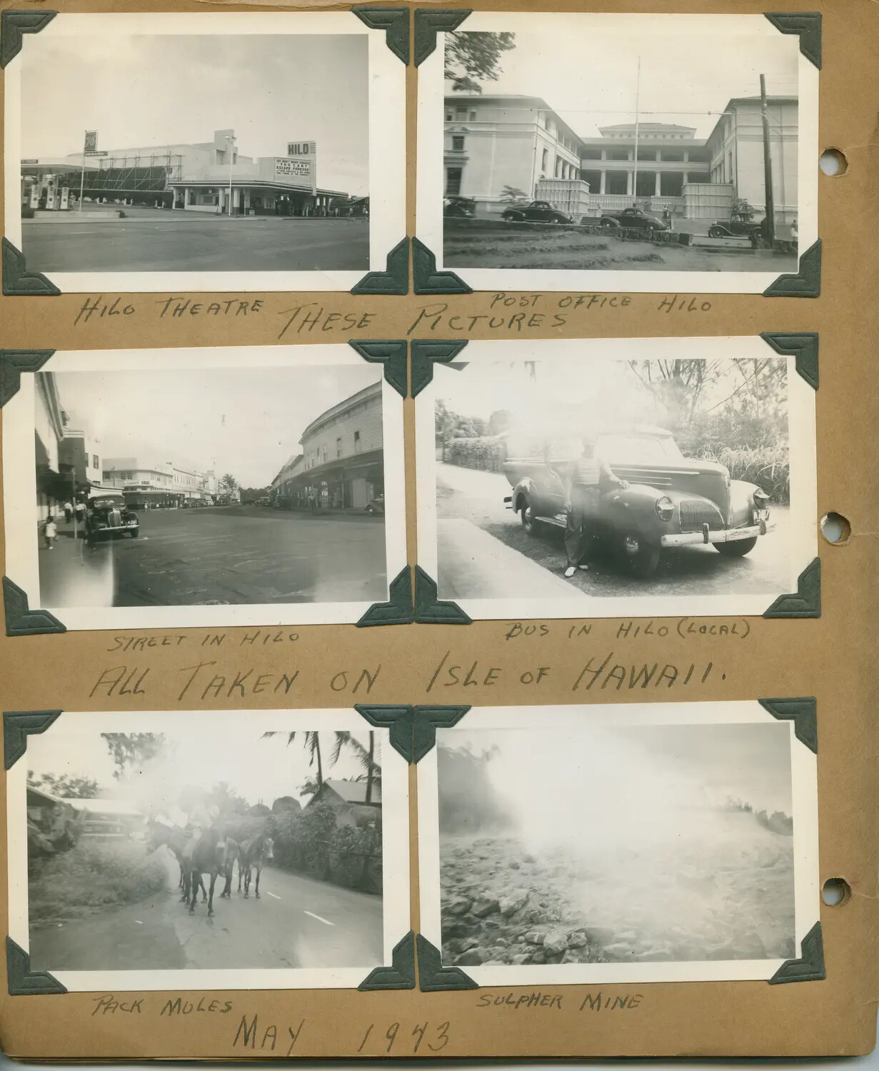 Album Page: Scenes of Hilo and the Isle of Hawaii, May 1943
