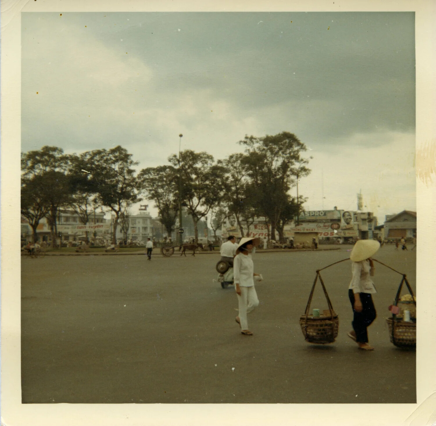 Street Scene with Market Vendors, Saigon, South Vietnam, 1964