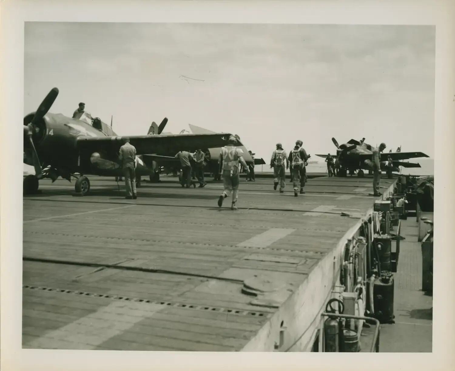 Flight Deck Operations Aboard USS Petrof Bay (CVE-80): FM-2 Wildcat Fighters and Aircrew, WWII
