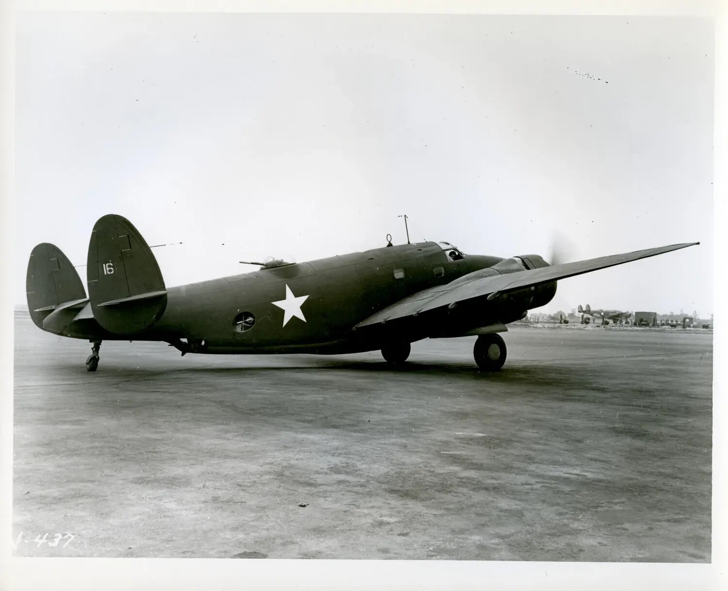 Twin-Engine Military Patrol Bomber, Tail Number 16, Early WWII Era