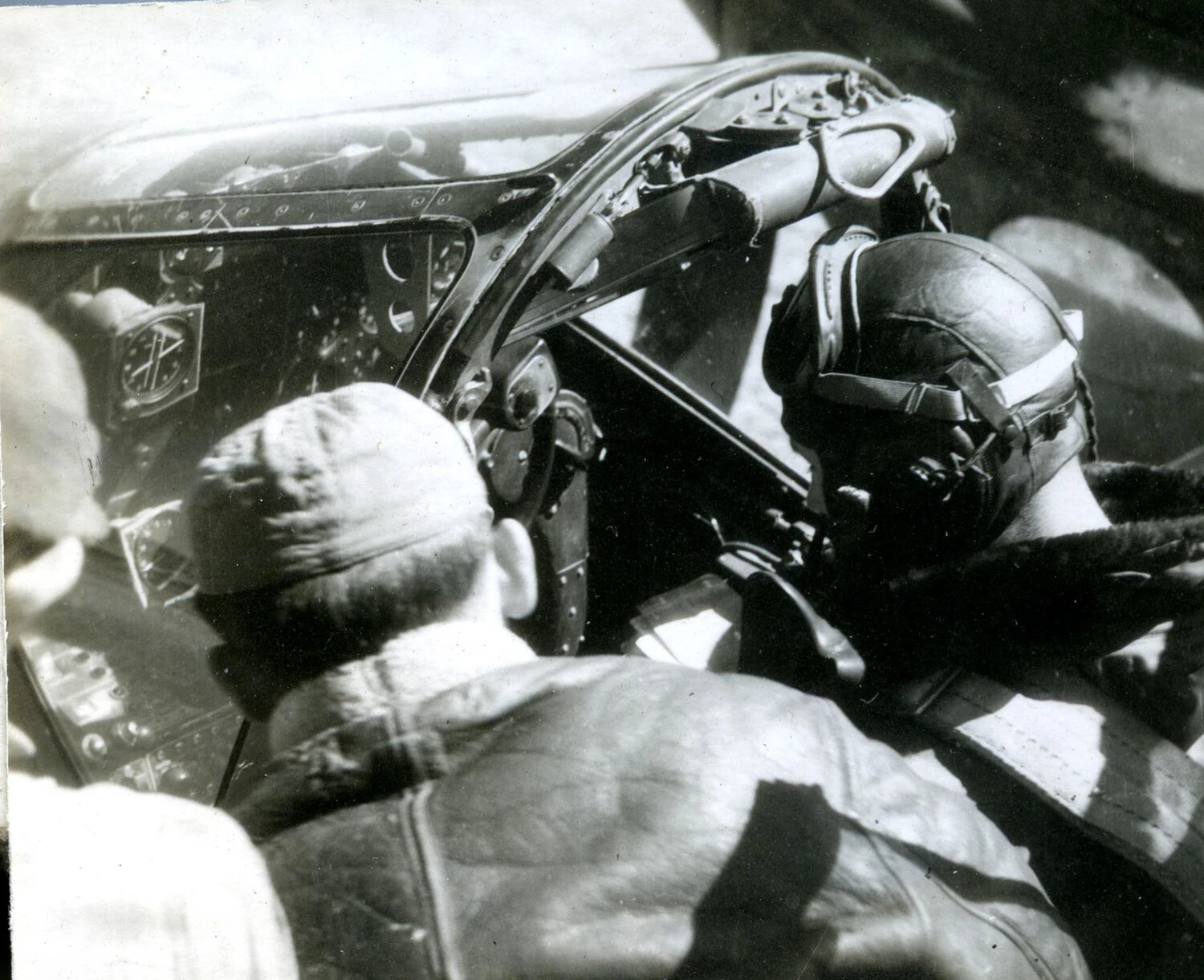 Aircrewmen in Cockpit, WWII Burma Campaign Collection