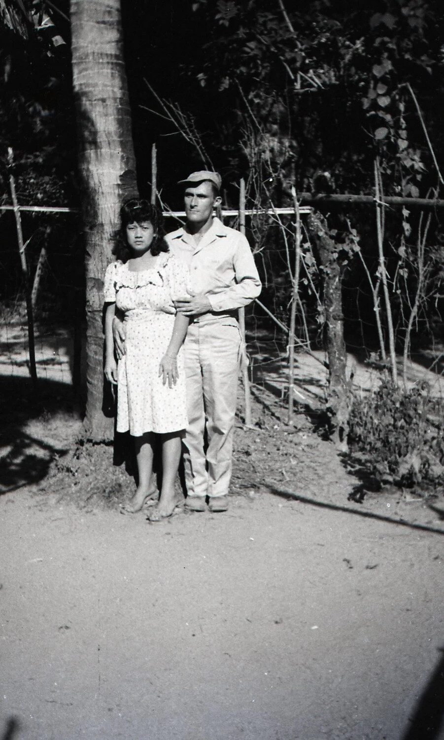 American Serviceman and Filipina Woman, Luzon, Philippines, World War II