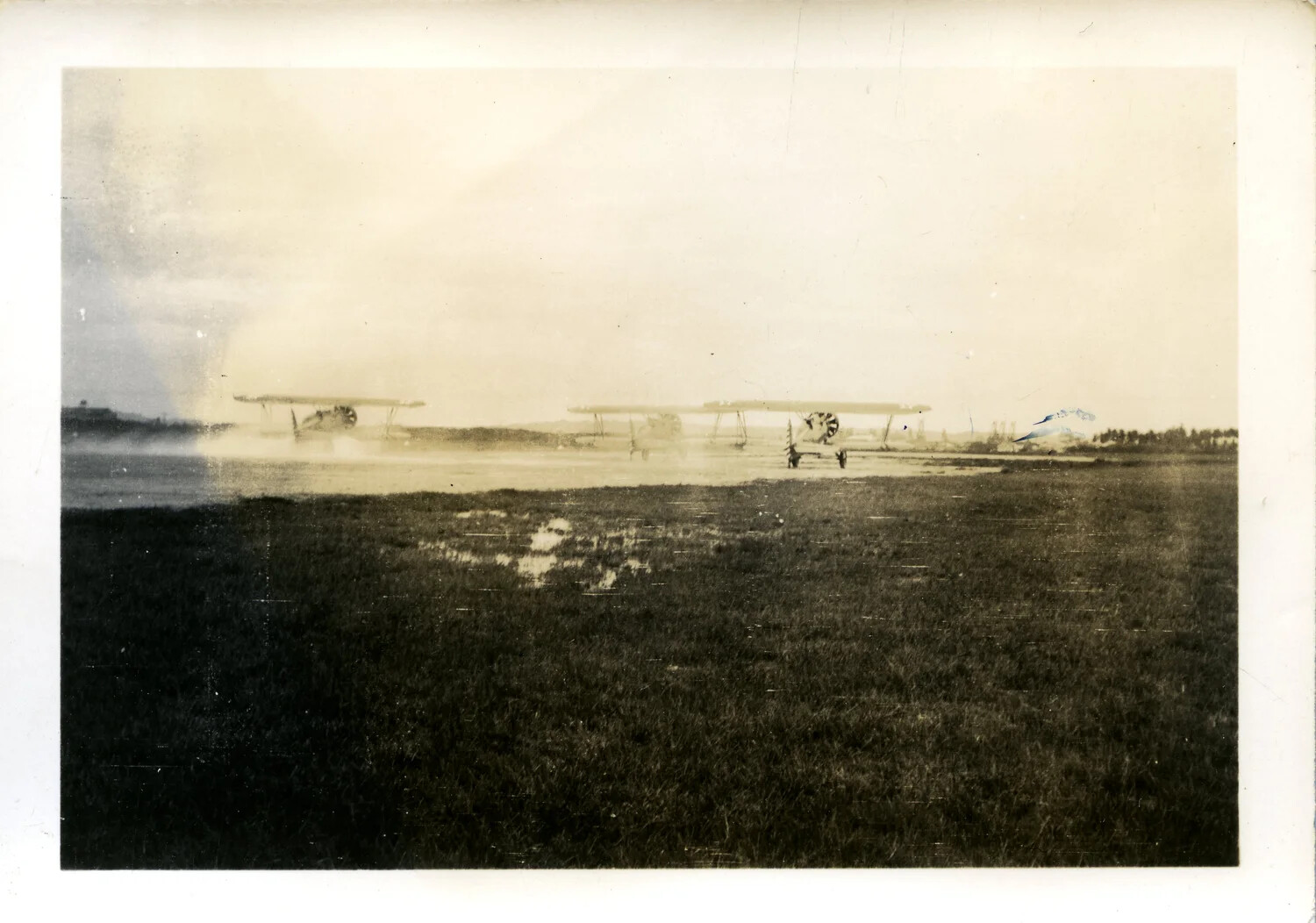 Boeing P-12 Pursuit Aircraft on the Flight Line, France Field, Panama Canal Zone