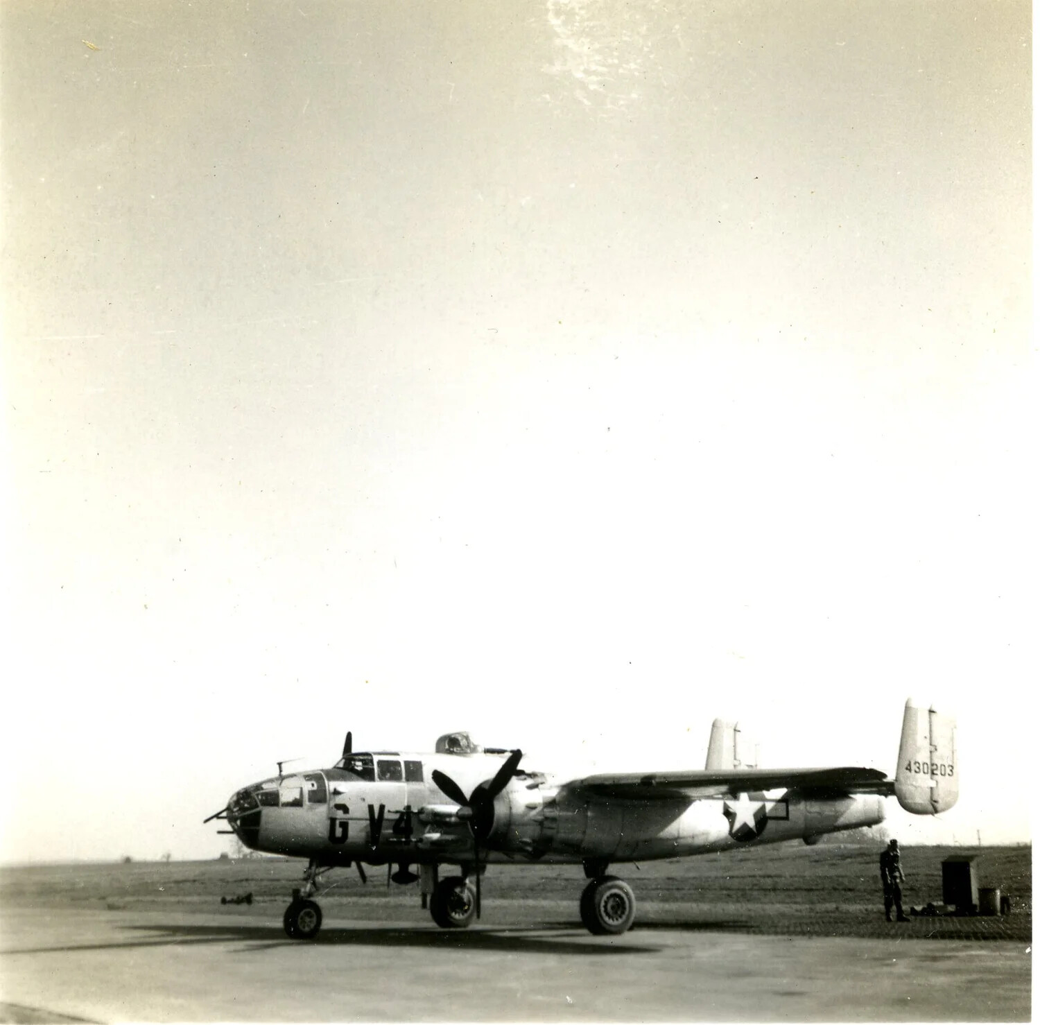 North American B-25 Mitchell Medium Bomber, Serial 430203, Code 'G-V4' -- 345th Bomb Group, Ie Shima