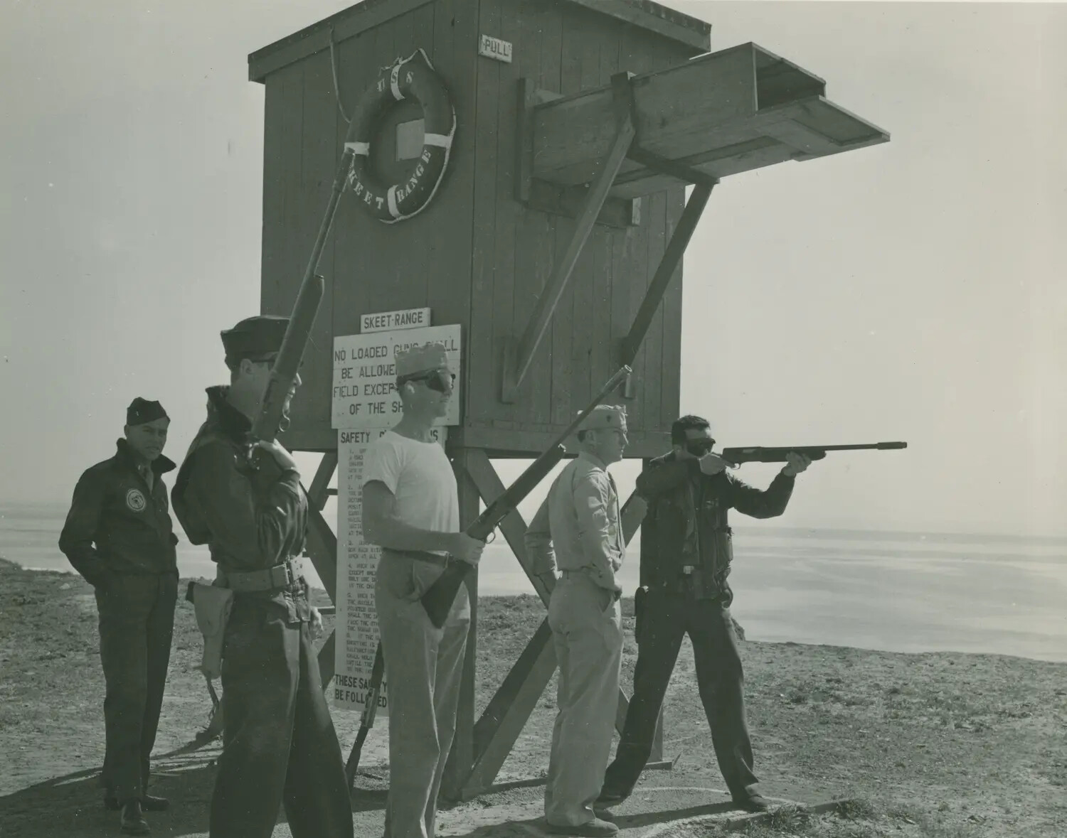 Sailors at Skeet Range, Edward P. McAleer Collection